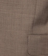 Cremieux Modern Fit Flat Front Solid Sharkskin 2-Peice Suit