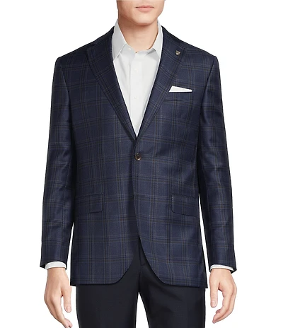 Cremieux Modern Fit Multi-Plaid Pattern Sport Coat