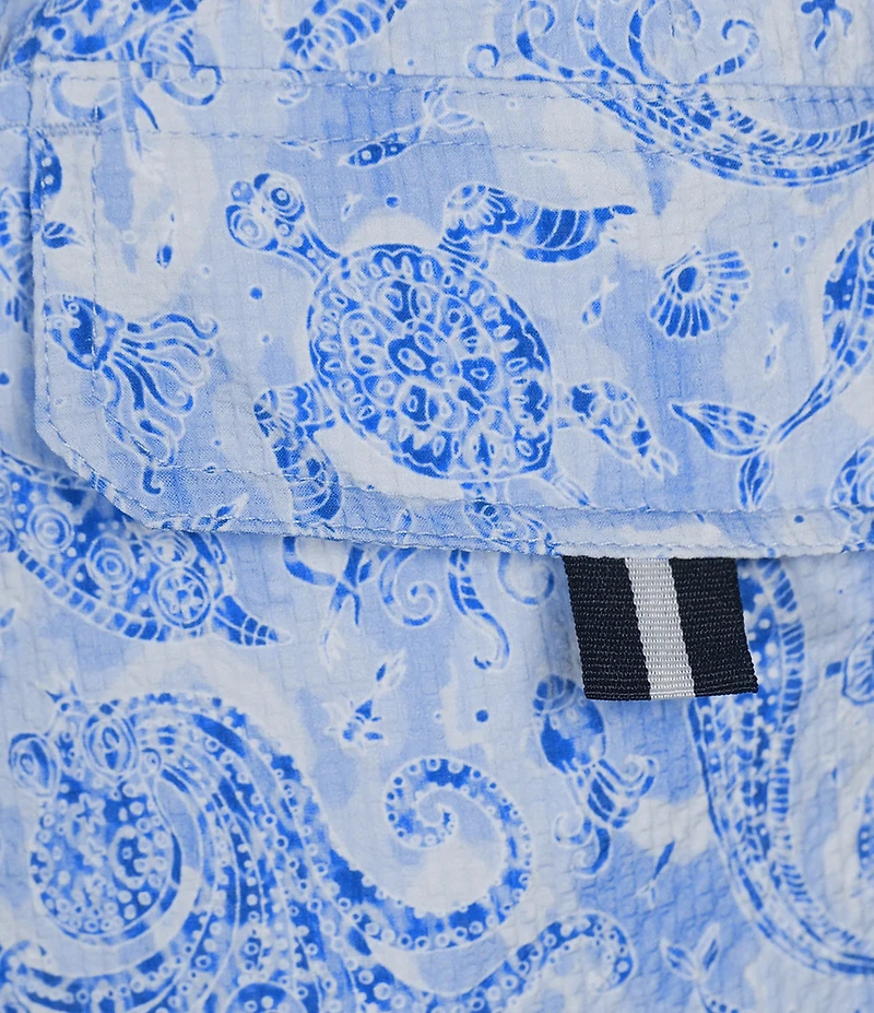 Cremieux Ocean Camo 6#double; Inseam Swim Trunks