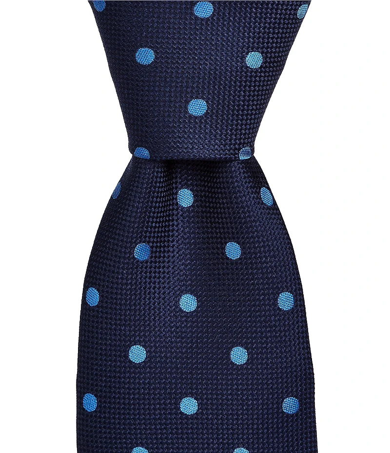 Cremieux Oxford Dot 3 3/8#double; Silk Tie