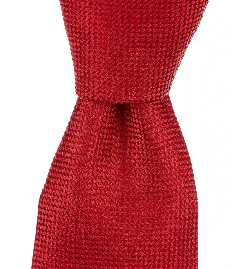 Cremieux Oxford Solid Traditional 3 1/4#double; Silk Tie