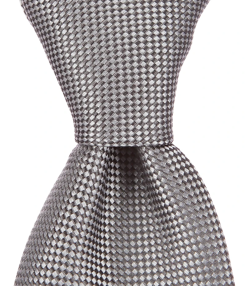 Cremieux Oxford Solid Traditional 3 1/4#double; Silk Tie