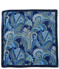 Cremieux Paisley 4 Square Silk Pocket Square