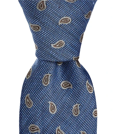 Cremieux Paisley Jacquard 2 3/4#double; Silk Blend Tie