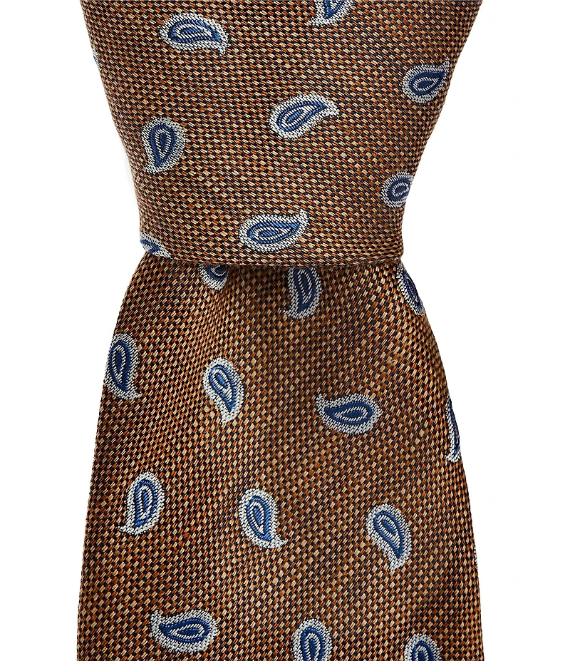Cremieux Paisley Jacquard 2 3/4#double; Silk Blend Tie