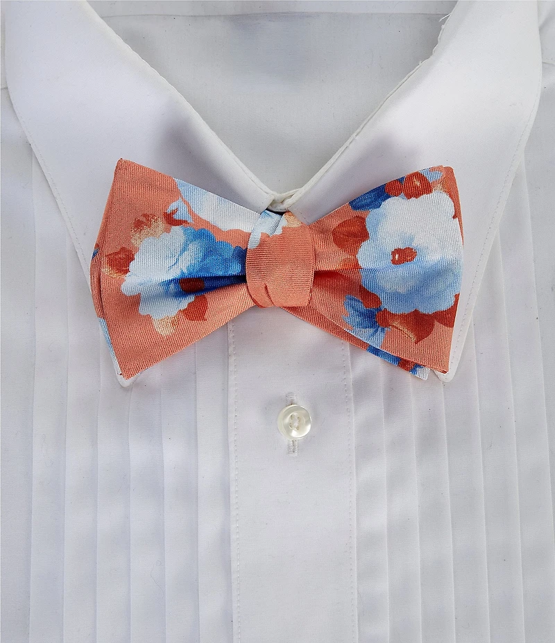 Cremieux Paul Flower Print Silk Bow Tie