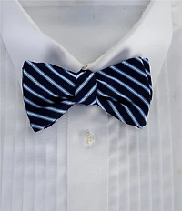 Cremieux Paxton Stripe Silk Bow Tie