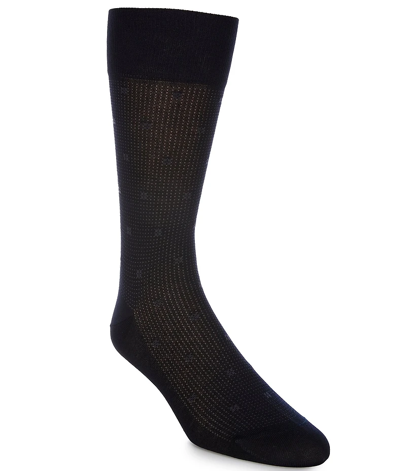 Cremieux Pindot/Square Pattern Dress Socks