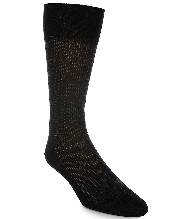 Cremieux Pindot/Square Pattern Dress Socks