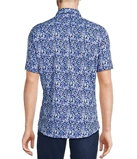 Cremieux Premium Denim Abstract Print Short Sleeve Woven Shirt