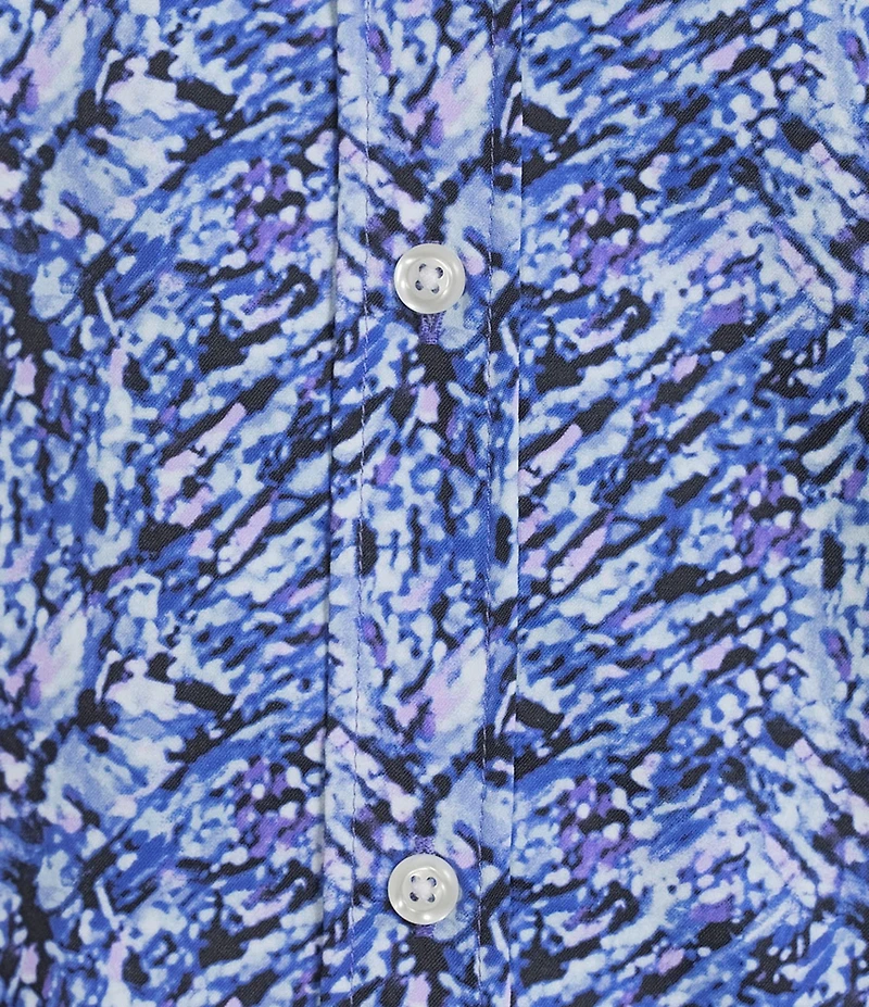 Cremieux Premium Denim Abstract Print Short Sleeve Woven Shirt