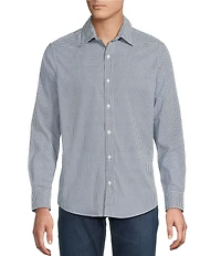 Cremieux Premium Denim Big & Tall Geometric Dot Long Sleeve Woven Shirt