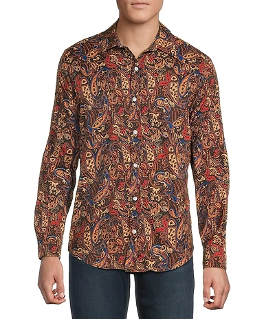 Cremieux Premium Denim Big & Tall Large Sunset Paisley Long Sleeve Woven Shirt