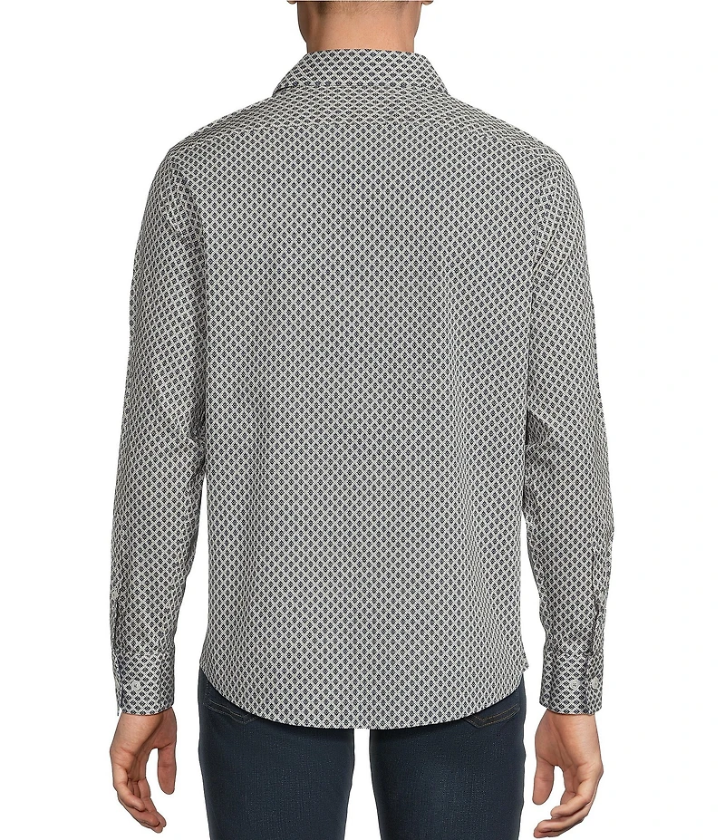 Cremieux Premium Denim Diamond Geo Long Sleeve Woven Shirt
