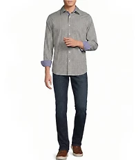 Cremieux Premium Denim Diamond Geo Long Sleeve Woven Shirt