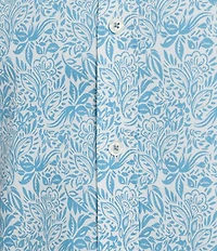 Cremieux Premium Denim Floral Print Short Sleeve Woven Shirt