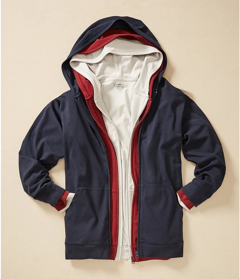 Cremieux Premium Denim Full-Zip Hoodie Jacket
