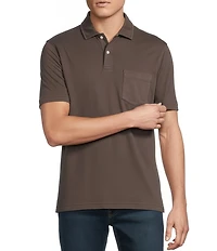 Cremieux Premium Denim Garment Dyed Short Sleeve Polo Shirt