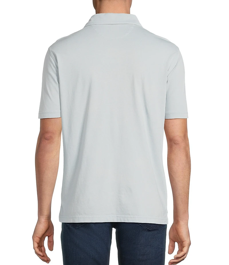 Cremieux Premium Denim Garment Dyed Short Sleeve Polo Shirt