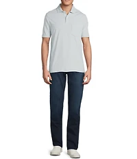 Cremieux Premium Denim Garment Dyed Short Sleeve Polo Shirt