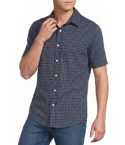 Cremieux Premium Denim Geo Short Sleeve Woven Shirt