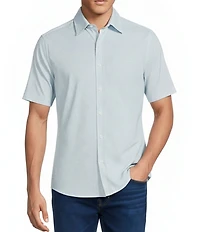 Cremieux Premium Denim Geometric Diamond Short Sleeve Woven Shirt