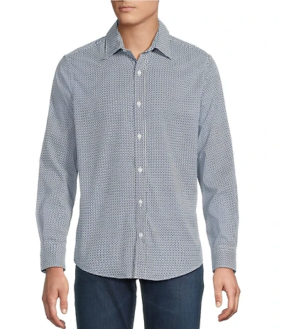 Cremieux Premium Denim Geometric Dot Long Sleeve Woven Shirt