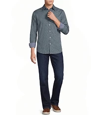 Cremieux Premium Denim Geometric Long Sleeve Woven Shirt