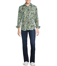 Cremieux Premium Denim Geometric Paisley Long Sleeve Woven Shirt