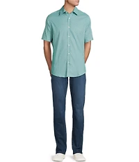 Cremieux Premium Denim Geometric Short Sleeve Woven Shirt