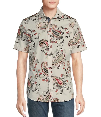 Cremieux Premium Denim Large Multi Paisley Stretch Woven Shirt