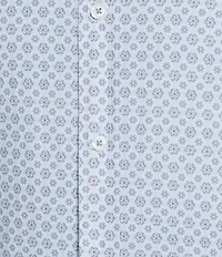 Cremieux Premium Denim Cotton Micro Geometric Print Short Sleeve Woven Shirt