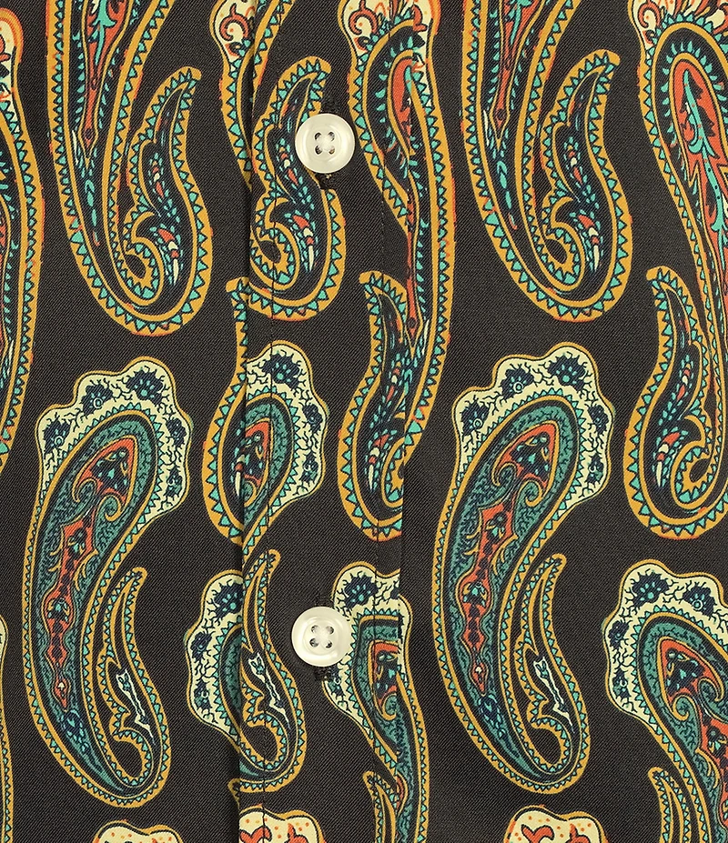 Cremieux Premium Denim Modern Paisley Print Short Sleeve Woven Shirt