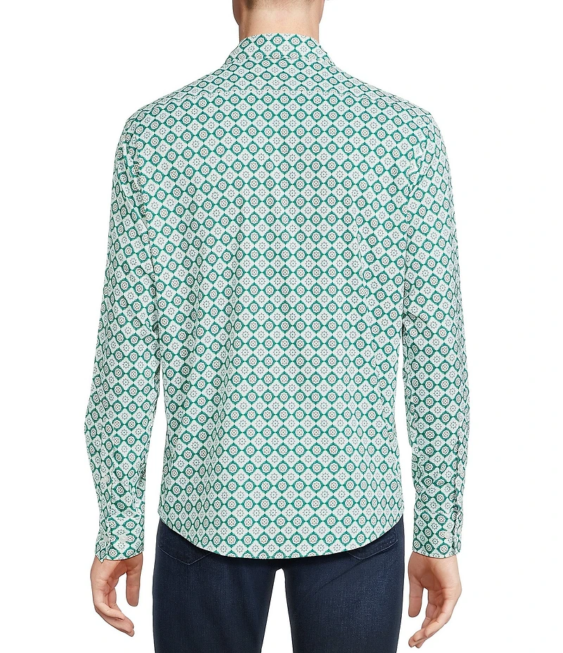 Cremieux Premium Denim Multi Geometric Long Sleeve Woven Shirt