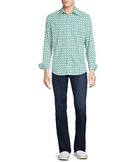 Cremieux Premium Denim Multi Geometric Long Sleeve Woven Shirt