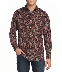 Cremieux Premium Denim Paisley Long Sleeve Woven Shirt