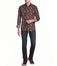 Cremieux Premium Denim Paisley Long Sleeve Woven Shirt