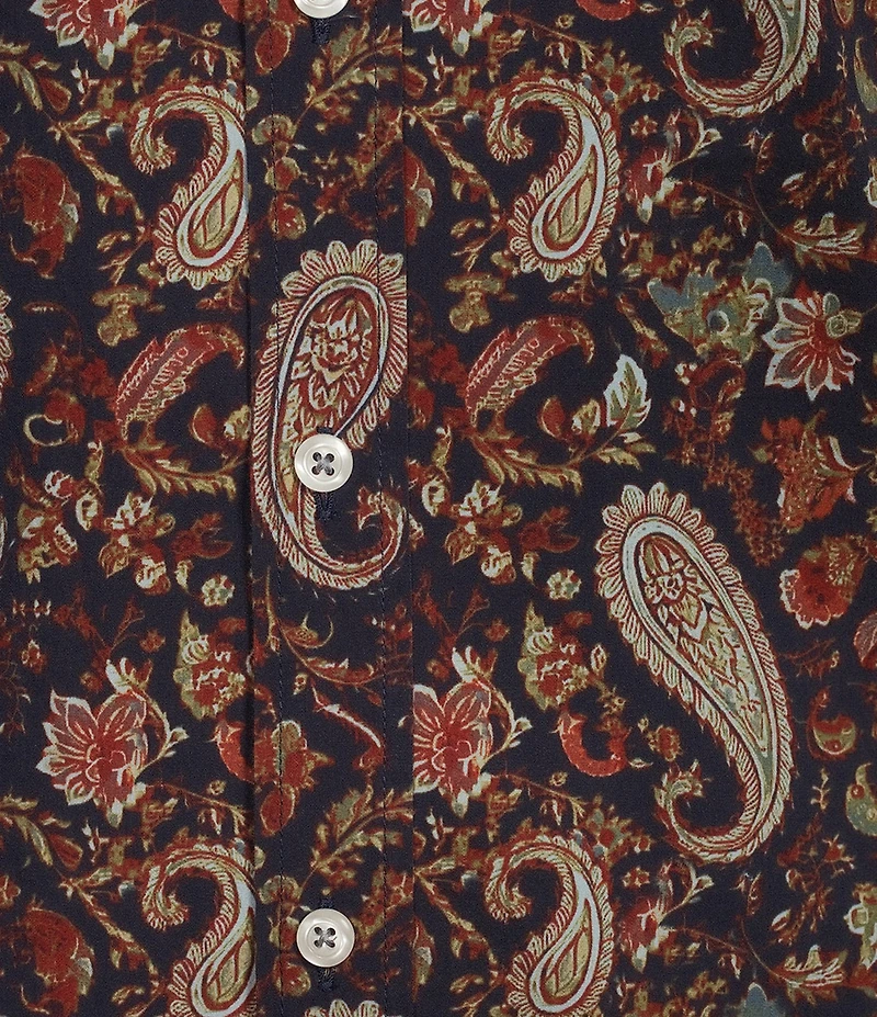 Cremieux Premium Denim Paisley Long Sleeve Woven Shirt