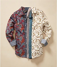 Cremieux Premium Denim Paisley Stretch Long Sleeve Woven Shirt