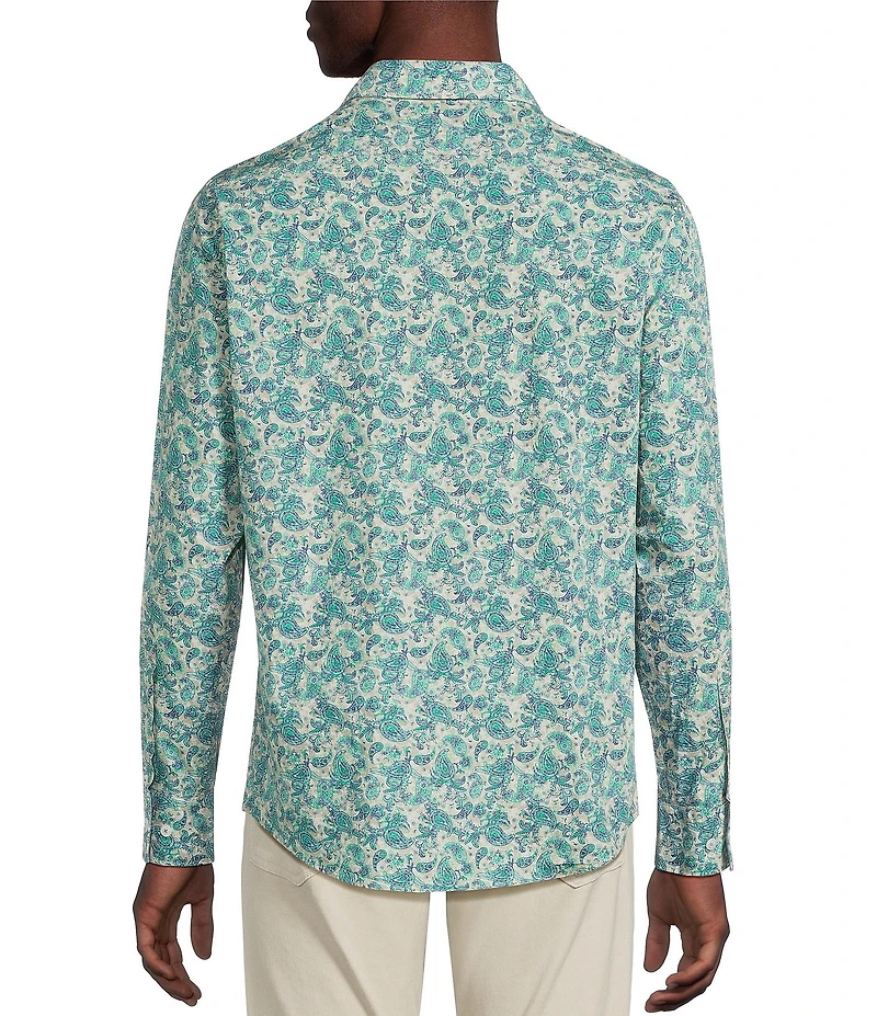 Cremieux Premium Denim Paisley Stretch Long Sleeve Woven Shirt