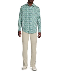 Cremieux Premium Denim Paisley Stretch Long Sleeve Woven Shirt