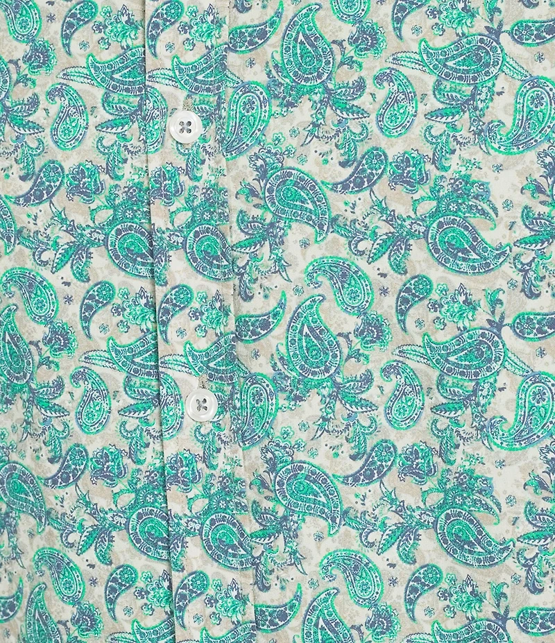 Cremieux Premium Denim Paisley Stretch Long Sleeve Woven Shirt