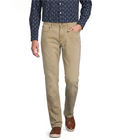 Cremieux Premium Denim Relaxed Straight Khaki Stretch Jeans
