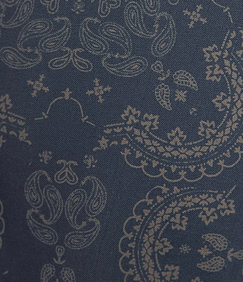 Cremieux Premium Denim Scarf Print Stretch Long Sleeve Woven Shirt