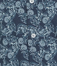 Cremieux Premium Denim Scroll Print Short Sleeve Woven Shirt