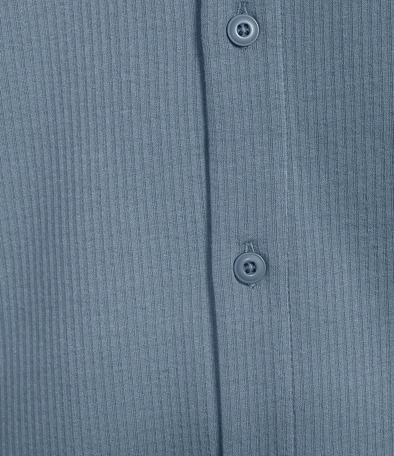 Cremieux Premium Denim Seersucker Coat Front Knit Shirt