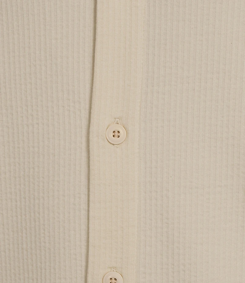 Cremieux Premium Denim Seersucker Coat Front Knit Shirt