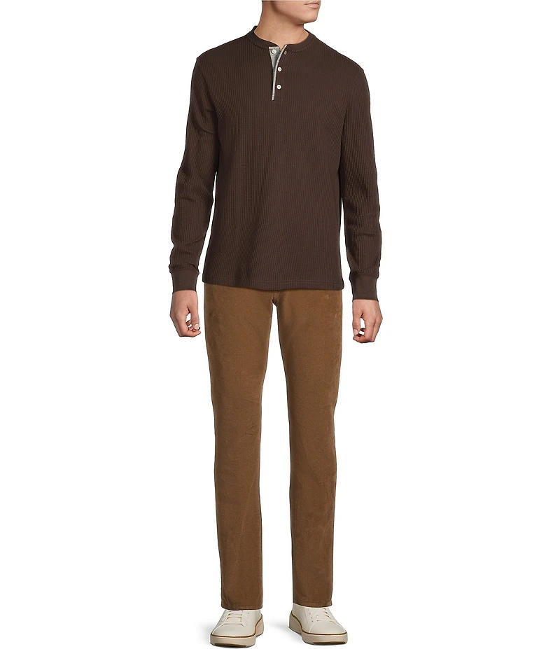 Cremieux Premium Denim Solid Long Sleeve Henley Shirt