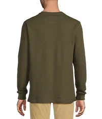 Cremieux Premium Denim Solid Long Sleeve Henley Shirt