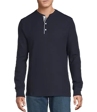 Cremieux Premium Denim Solid Long Sleeve Henley Shirt